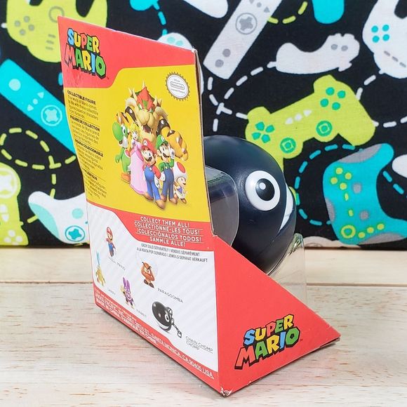 Jakks Pacific Super Mario Chain Chomp 2.5" Collectible Figure World of Nintendo - Picture 3 of 8